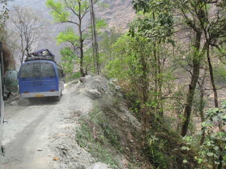 Bus ride to Yoksum from Darjeeling - India