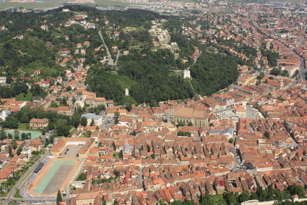 Panoramic view of Brasov Romania